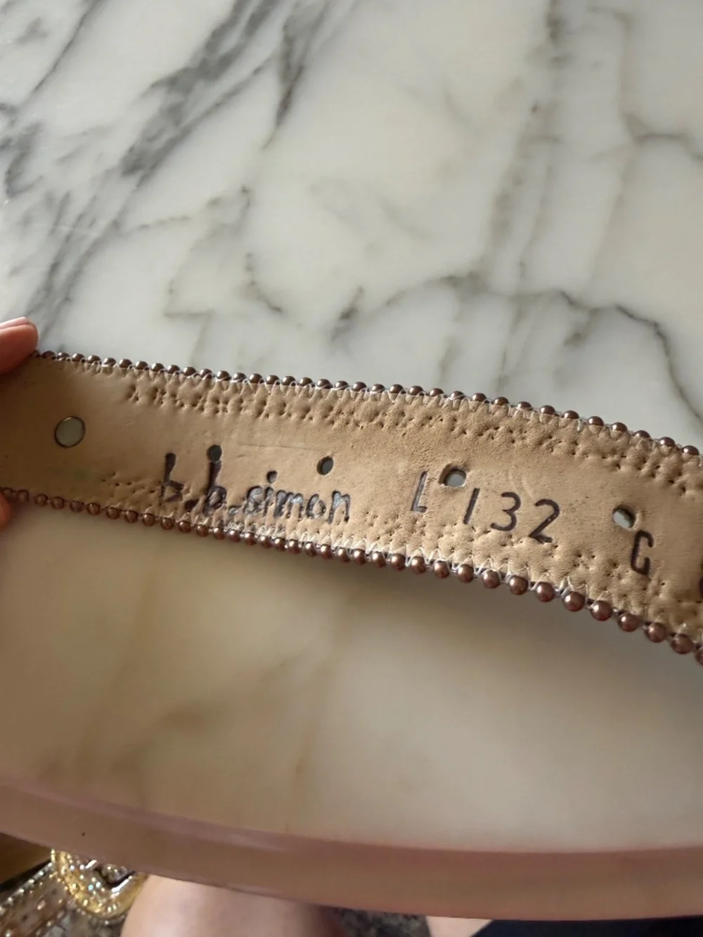 BB Simon crystal belt